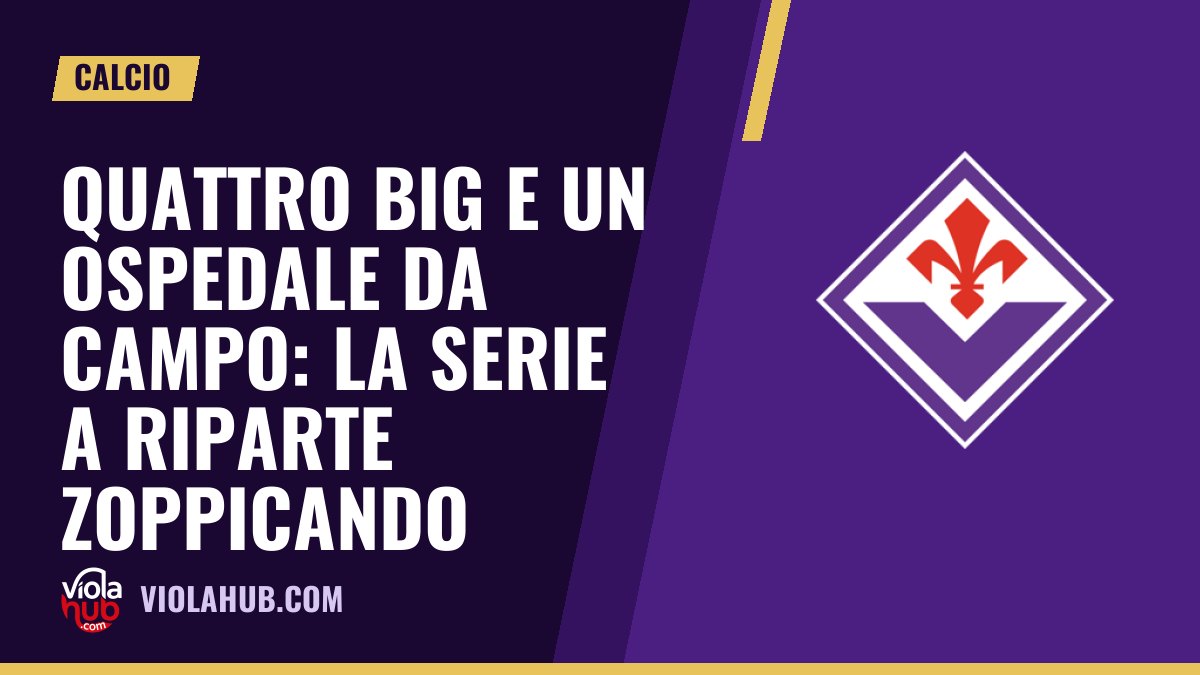 Quattro big e un ospedale da campo: la Serie A riparte zoppicando